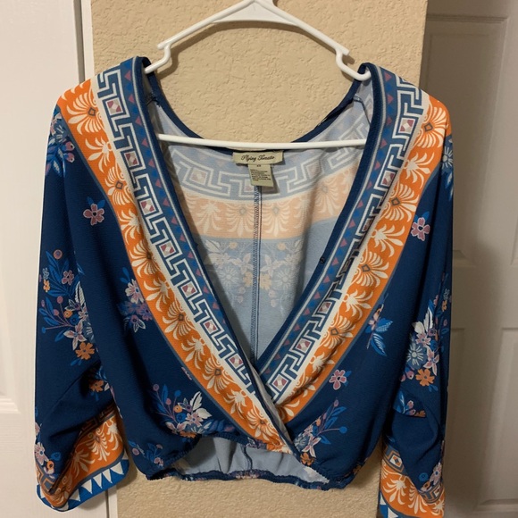 Lose cross down elastic waist fitting shirt - Picture 1 of 2